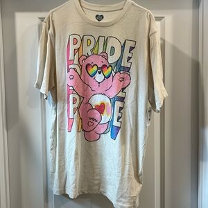 New Care Bears Men's Pride Graphic Tee with Short Sleeve Size xl